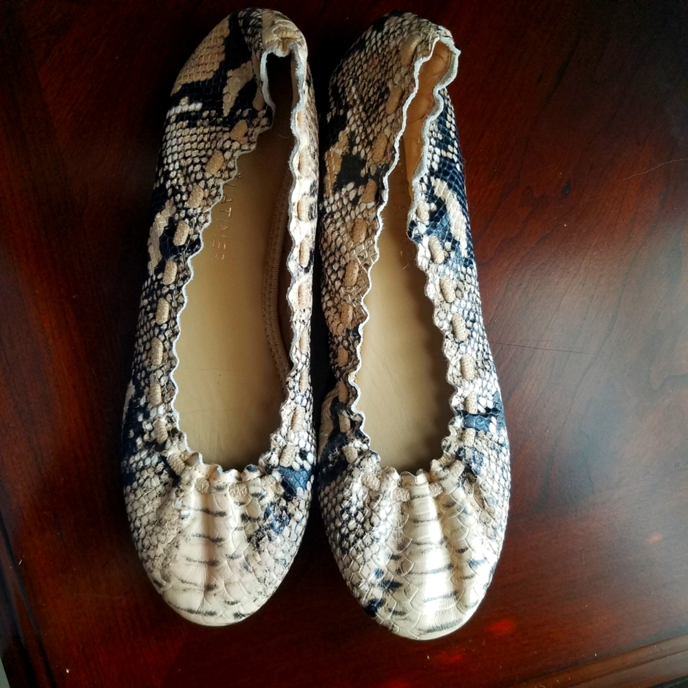 Ballet Flats Leather Snakeprint